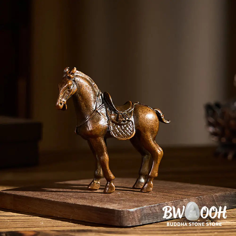 Buddha Stones Ancient Year of the Horse Alloy Home Decoration 7.5*2.6*7 cm - Horse 7.5*2.6*7 cm - Decorations