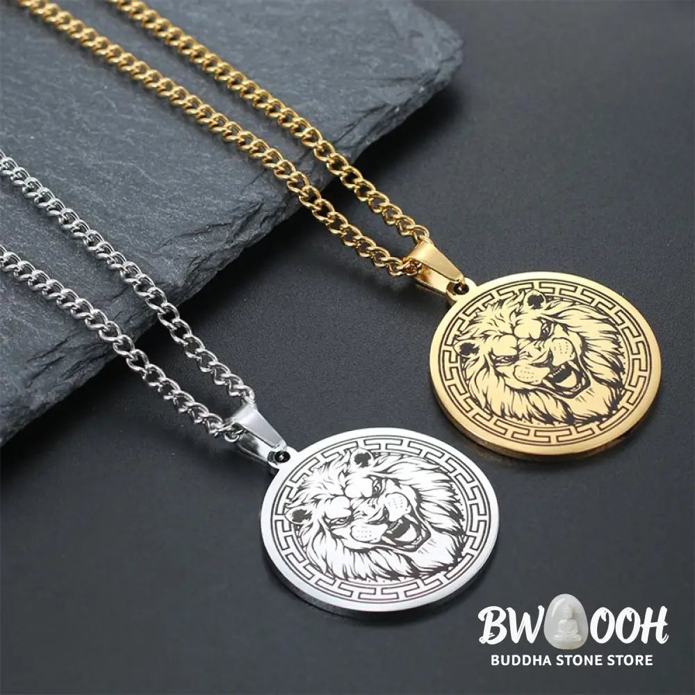Buddha Stones Animal Titanium Steel Chain Necklace Protection Pendant - BWOOOH - Necklaces &amp; Pendants
