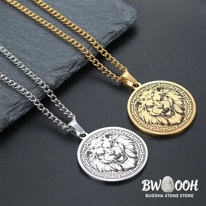 Buddha Stones Animal Titanium Steel Chain Necklace Protection Pendant - BWOOOH - Necklaces &amp; Pendants