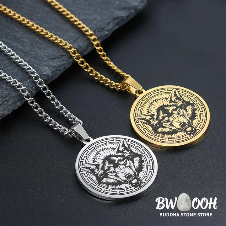 Buddha Stones Animal Titanium Steel Chain Necklace Protection Pendant - BWOOOH - Necklaces &amp; Pendants