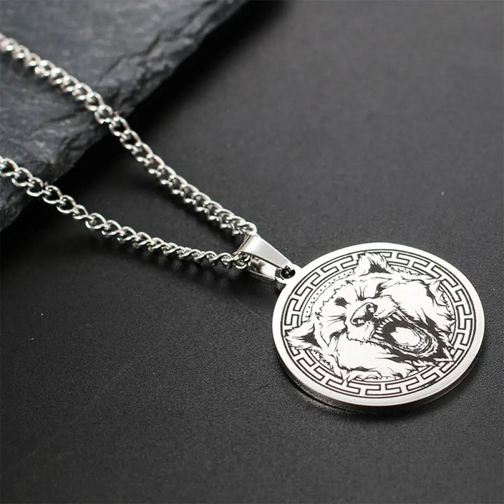 Buddha Stones Animal Titanium Steel Chain Necklace Protection Pendant - BWOOOH - Silver Bear - Necklaces &amp; Pendants