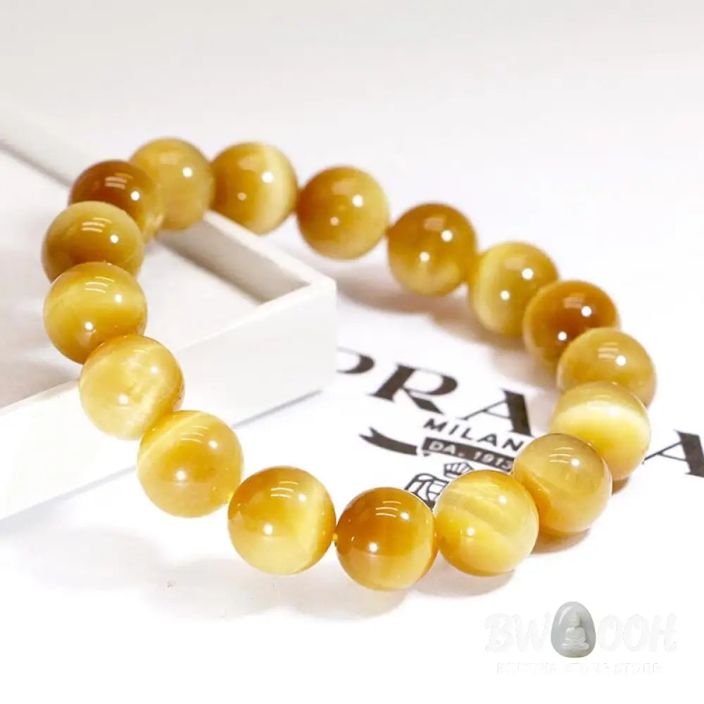 Buddha Stones Anxiety Stress Healing Crystal Tiger Eye Bead Bracelet - BWOOOH - Bracelet