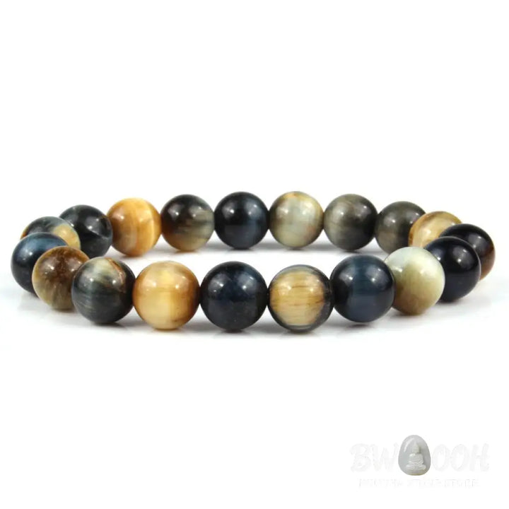 Buddha Stones Anxiety Stress Healing Crystal Tiger Eye Bead Bracelet - BWOOOH - Bracelet