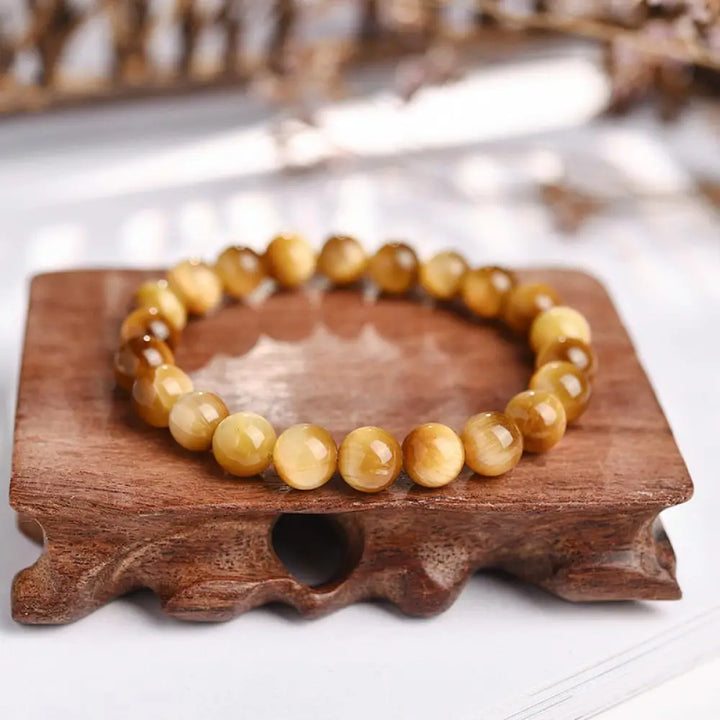 BWOOOH Anxiety Stress Healing Crystal Tiger Eye Bead Bracelet 8mm crystal healing bracelet anxiety relief bracelet