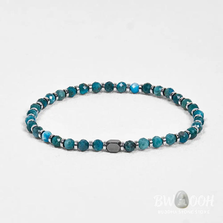 Buddha Stones Apatite Hematite Communication Bracelet - BWOOOH - Apatite Hematite(Wrist Circumference 15-17cm)