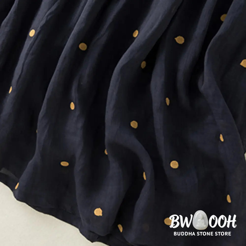 Buddha Stones Artistic Vintage Dot Pattern Women’s Pleated Skirt - Skirt