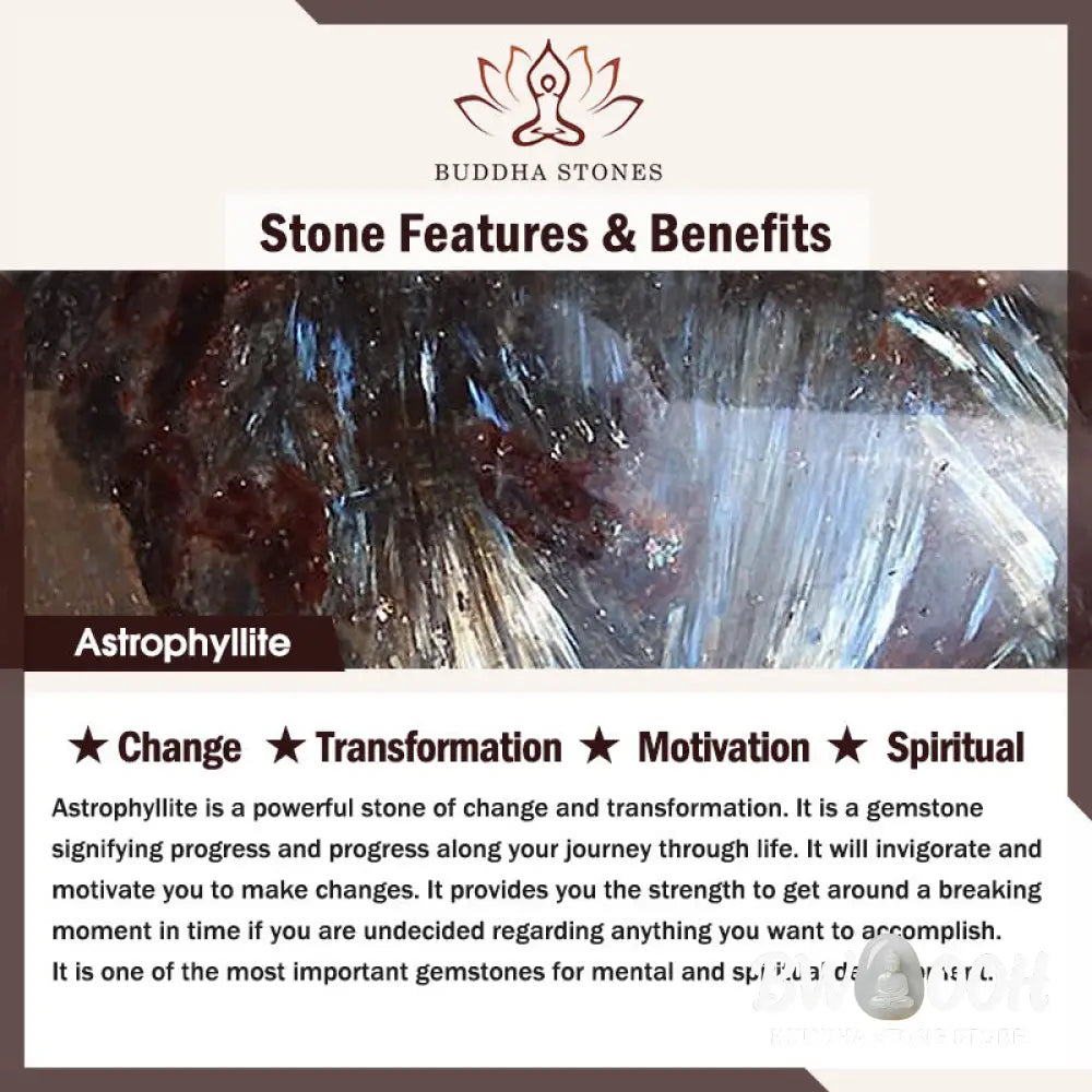 Buddha Stones Astrophyllite Transformation Bracelet - BWOOOH - Astrophyllite(Wrist Circumference: 14-16cm) - Bracelet