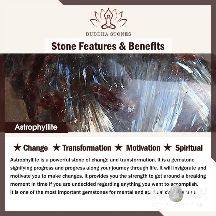 Buddha Stones Astrophyllite Transformation Bracelet - BWOOOH - Astrophyllite(Wrist Circumference: 14-16cm) - Bracelet