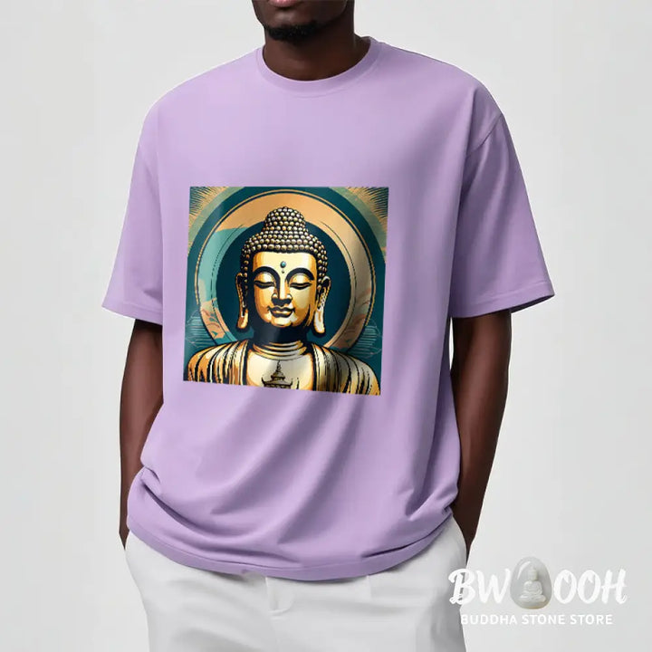 Buddha Stones Aura Golden Buddha Tee T-shirt - T-Shirts