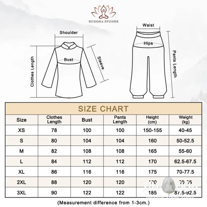 Buddha Stones Auspicious Clouds Gradient Meditation Prayer Spiritual Zen Tai Chi Qigong Practice Women’s Clothing Set
