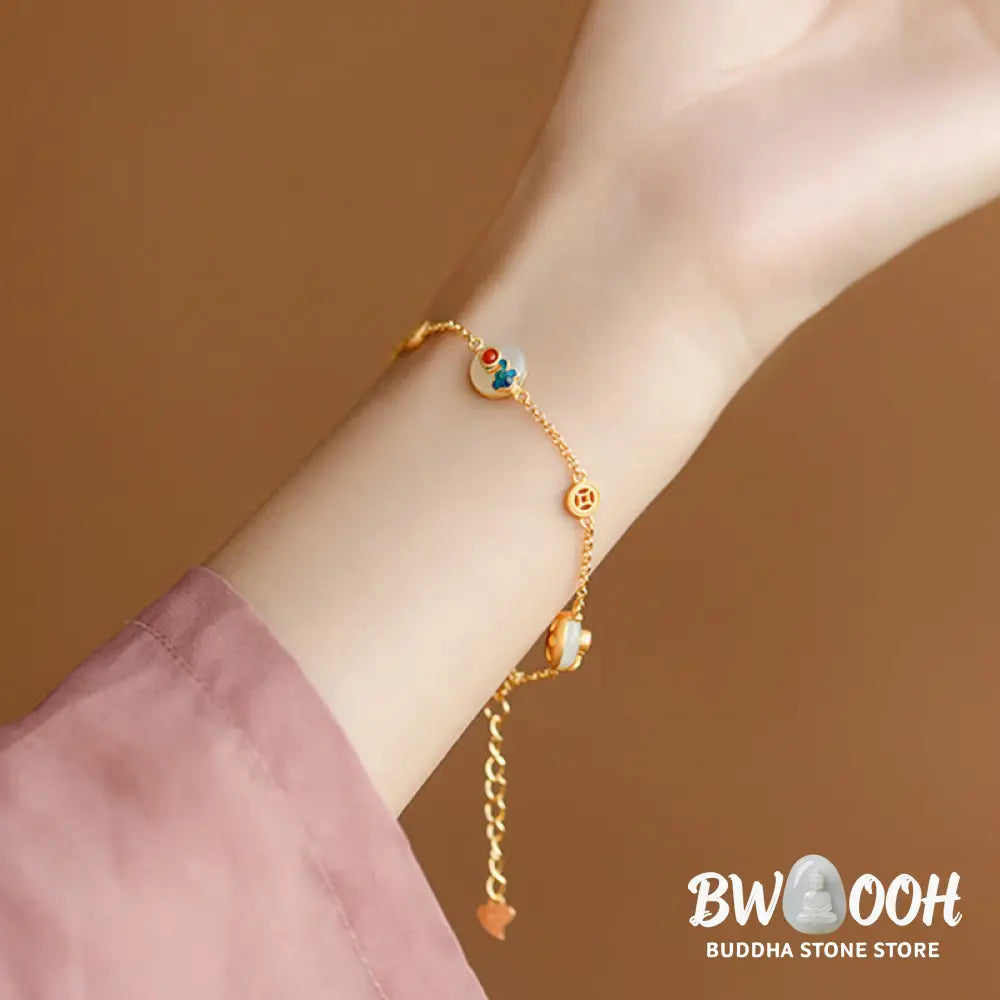 Buddha Stones Auspicious Clouds Jade Pattern Luck Bracelet - BWOOOH - Jade(Prosperity♥Abundance) - Bracelet