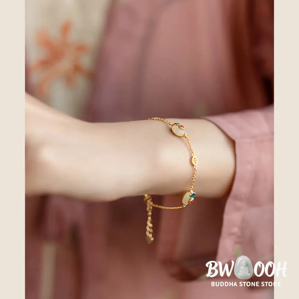 Buddha Stones Auspicious Clouds Jade Pattern Luck Bracelet - BWOOOH - Jade(Prosperity♥Abundance) - Bracelet