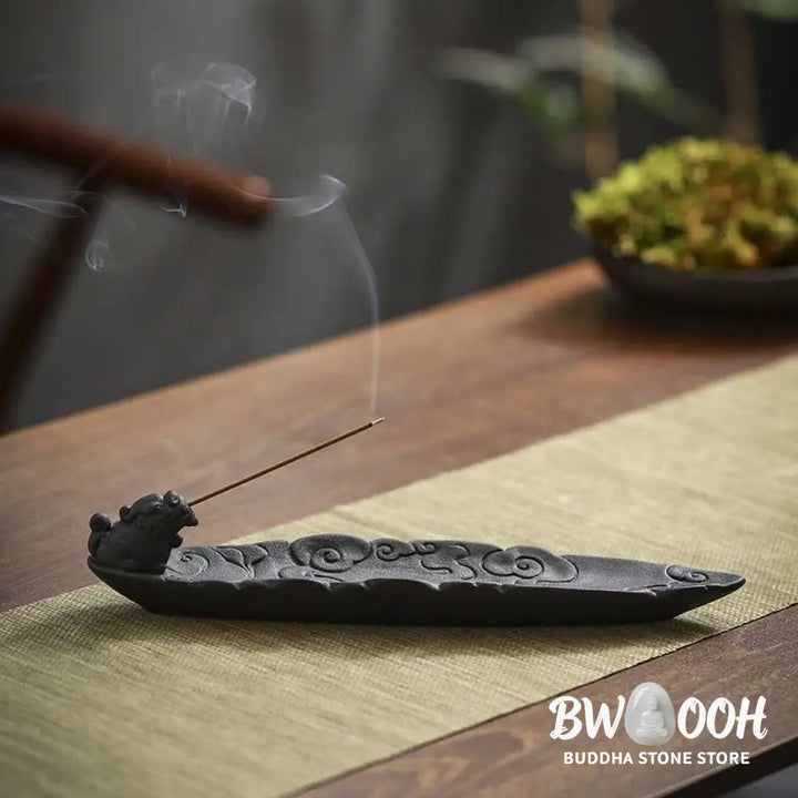 BWOOOH ceramic incense burner - Auspicious Clouds Pixiu Healing Cer