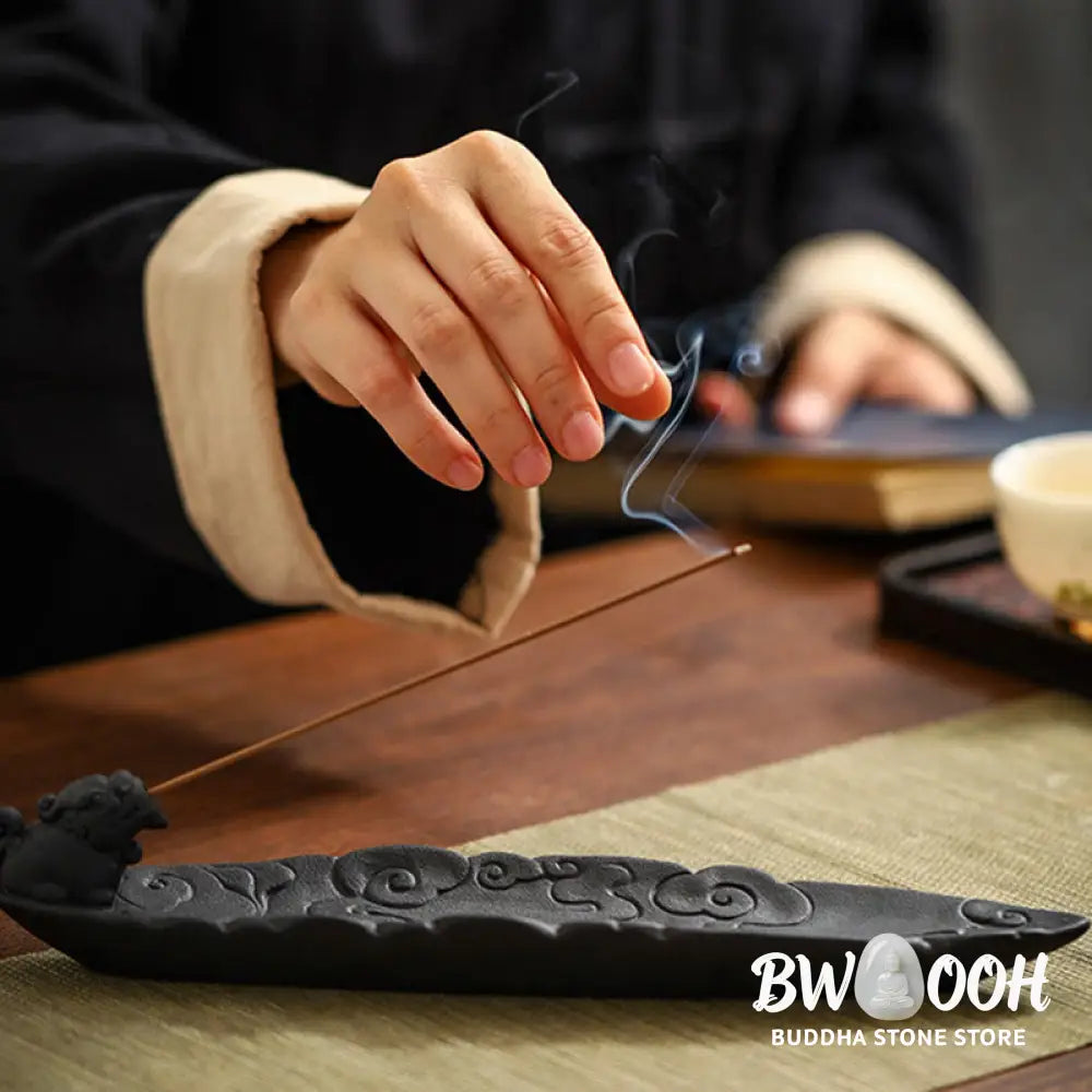 BWOOOH ceramic incense burner - Auspicious Clouds Pixiu Healing Cer