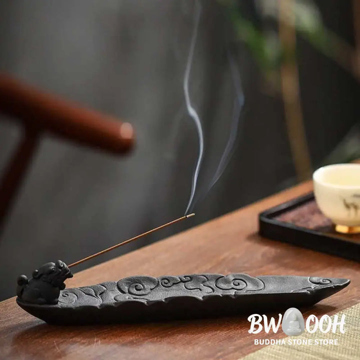 BWOOOH ceramic incense burner - Auspicious Clouds Pixiu Healing Cer