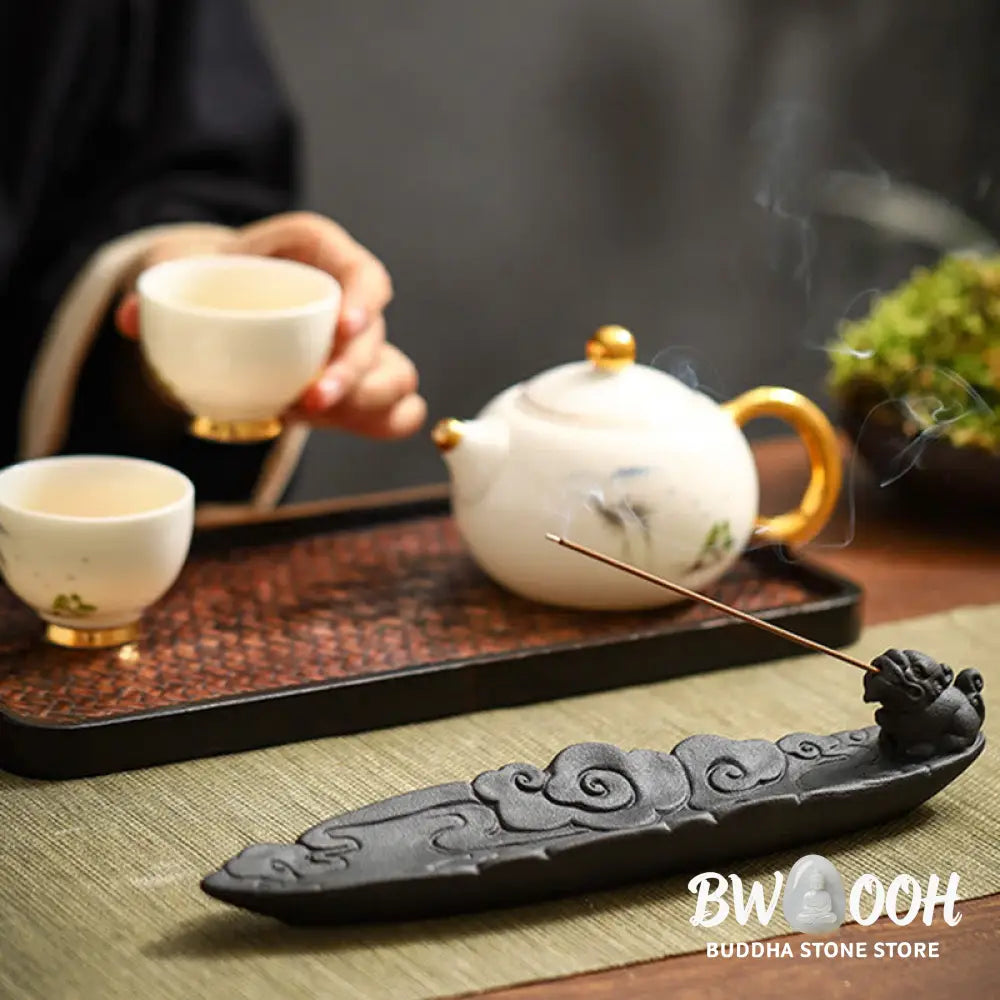 BWOOOH ceramic incense burner - Auspicious Clouds Pixiu Healing Cer
