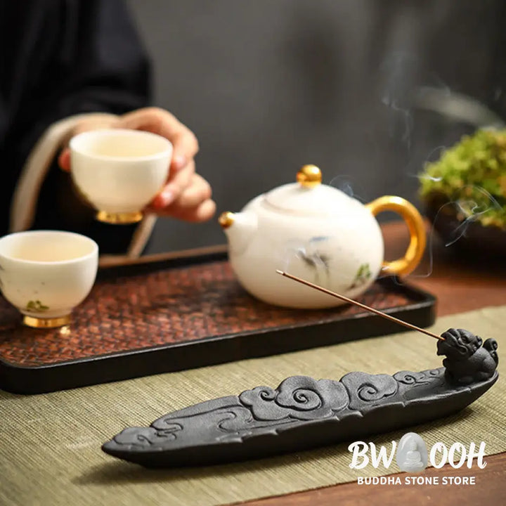 BWOOOH ceramic incense burner - Auspicious Clouds Pixiu Healing Cer