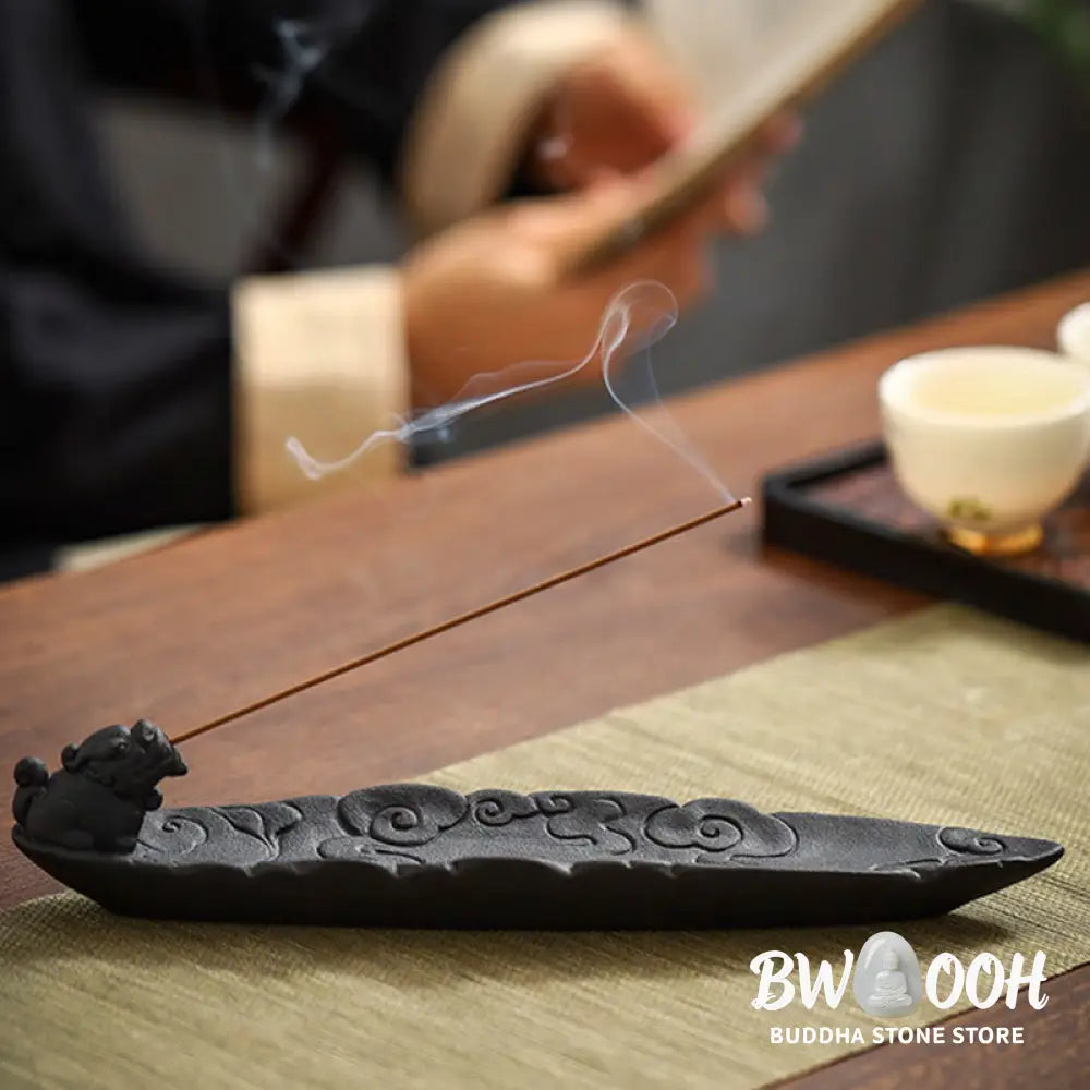 BWOOOH ceramic incense burner - Auspicious Clouds Pixiu Healing Cer