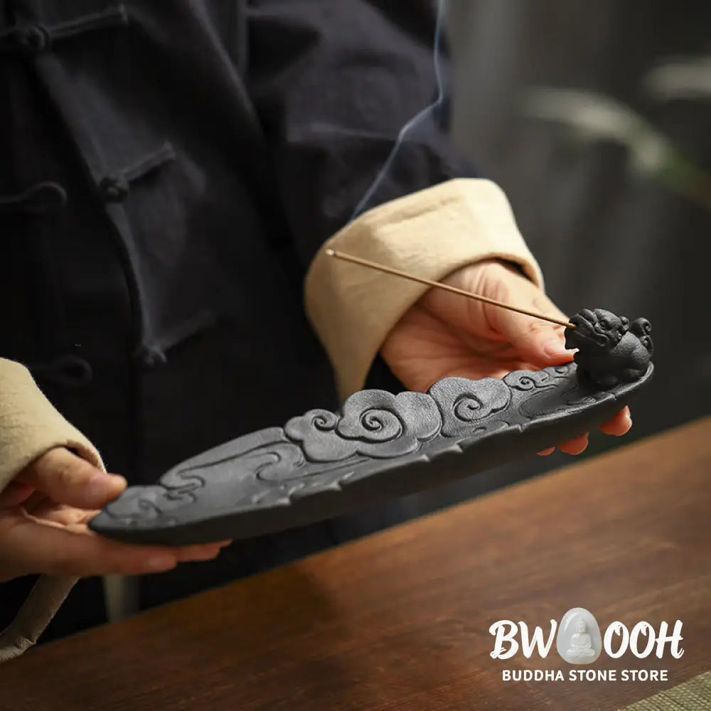 BWOOOH ceramic incense burner - Auspicious Clouds Pixiu Healing Cer