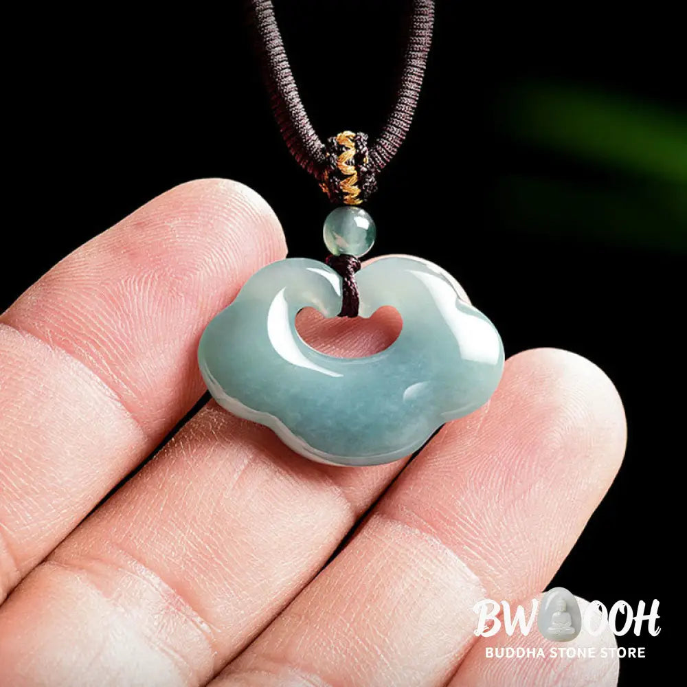 Buddha Stones Auspicious Ruyi Jade Luck Necklace String Pendant - BWOOOH - Jade - Necklaces &amp; Pendants
