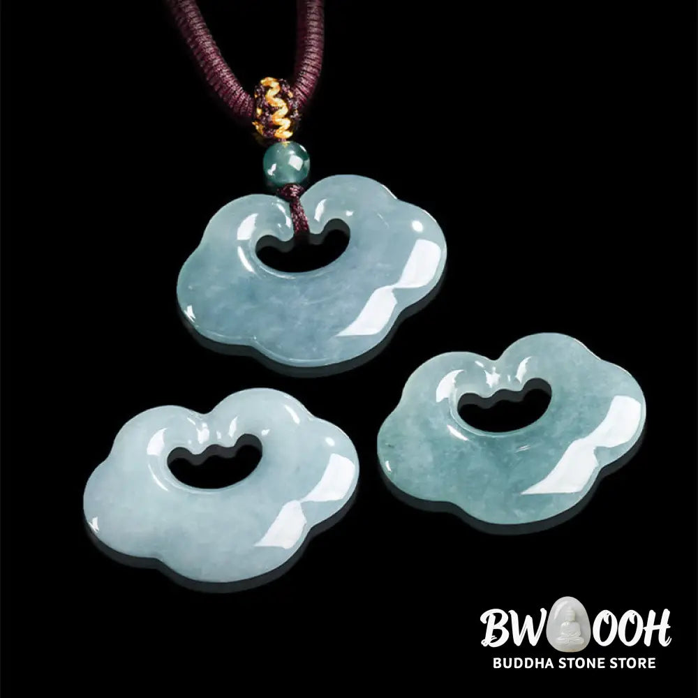 Buddha Stones Auspicious Ruyi Jade Luck Necklace String Pendant - BWOOOH - Jade - Necklaces &amp; Pendants