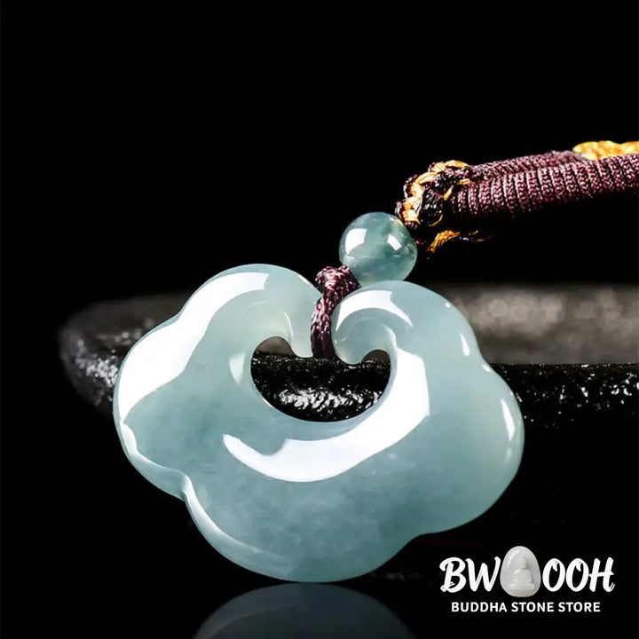 Buddha Stones Auspicious Ruyi Jade Luck Necklace String Pendant - BWOOOH - Jade - Necklaces &amp; Pendants