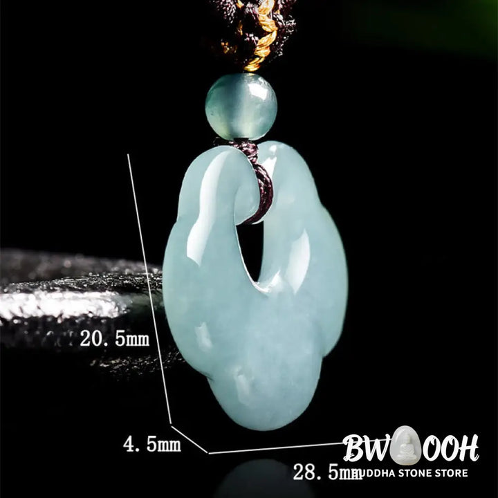 Buddha Stones Auspicious Ruyi Jade Luck Necklace String Pendant - BWOOOH - Jade - Necklaces &amp; Pendants