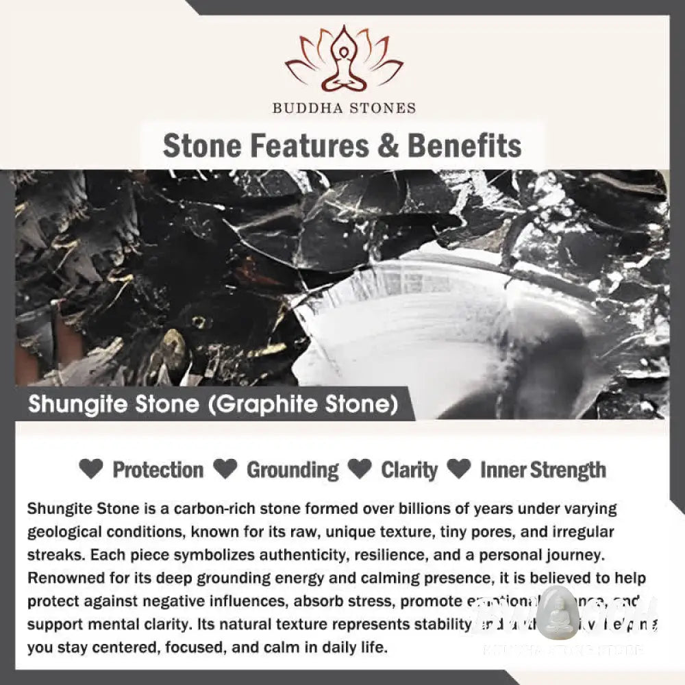 Buddha Stones Authentic Shungite Stone Yin Yang Bagua Protection Necklace Pendant - BWOOOH - Shungite Stone(Protection