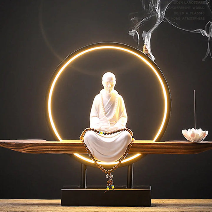 BWOOOH Buddha Avalokitesvara Ceramic Lotus Relaxation Incense Burner Decoration - Master Hongyi - Decorations