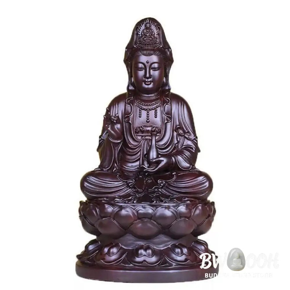 BWOOOH Avalokitesvara Ebony Lotus Harmony Blessing Home Decoration - Ebony - Decorations
