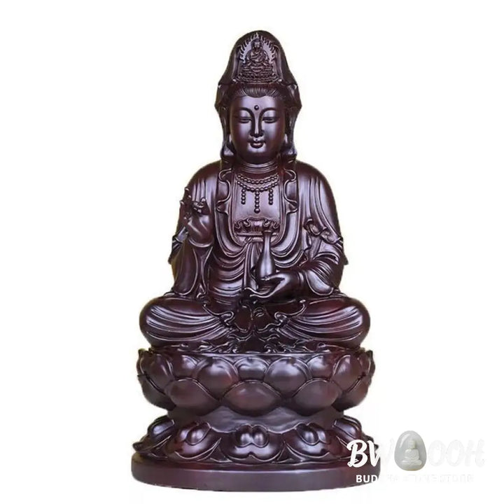 BWOOOH Avalokitesvara Ebony Lotus Harmony Blessing Home Decoration - Ebony - Decorations