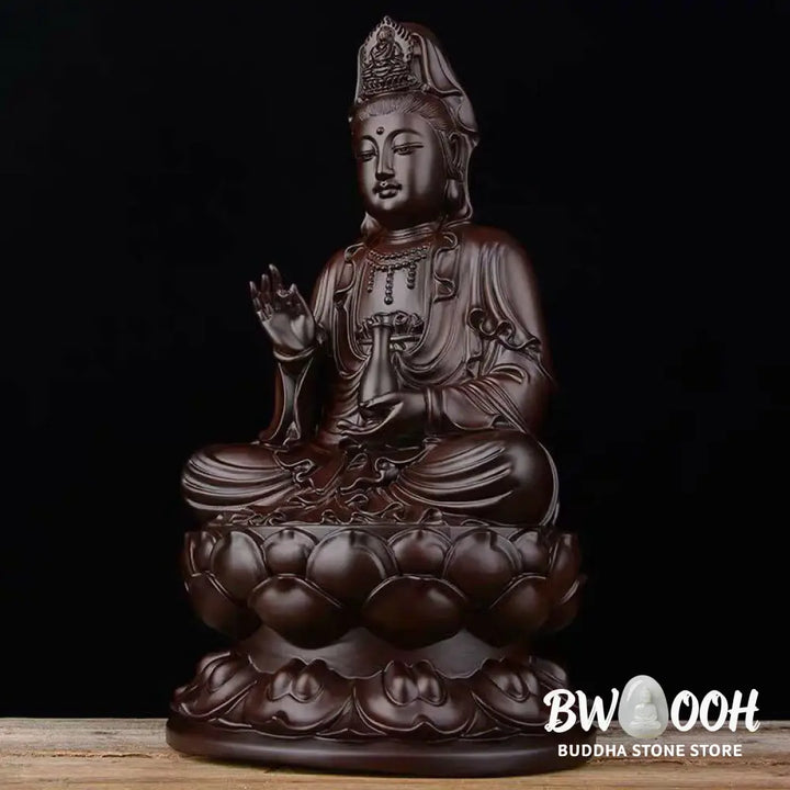 BWOOOH Avalokitesvara Ebony Lotus Harmony Blessing Home Decoration - Ebony - Decorations