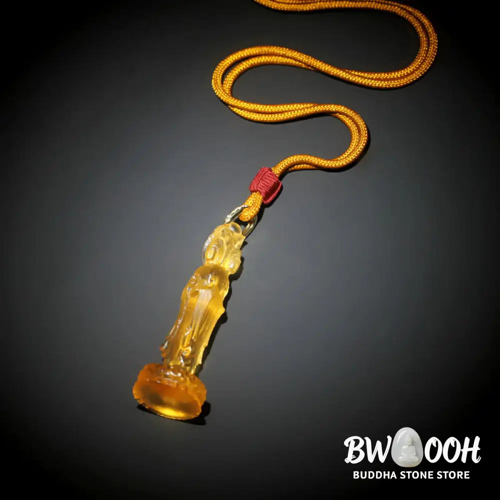 Buddha Stones Avalokitesvara Buddha Liuli Harmony Necklace - BWOOOH - Necklaces &amp; Pendants