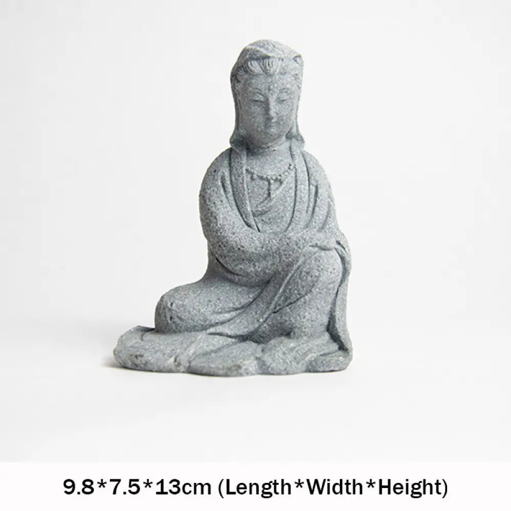 BWOOOH Avalokitesvara Statue Blessing Home Decoration - 9.8*7.5*13cm - Decorations
