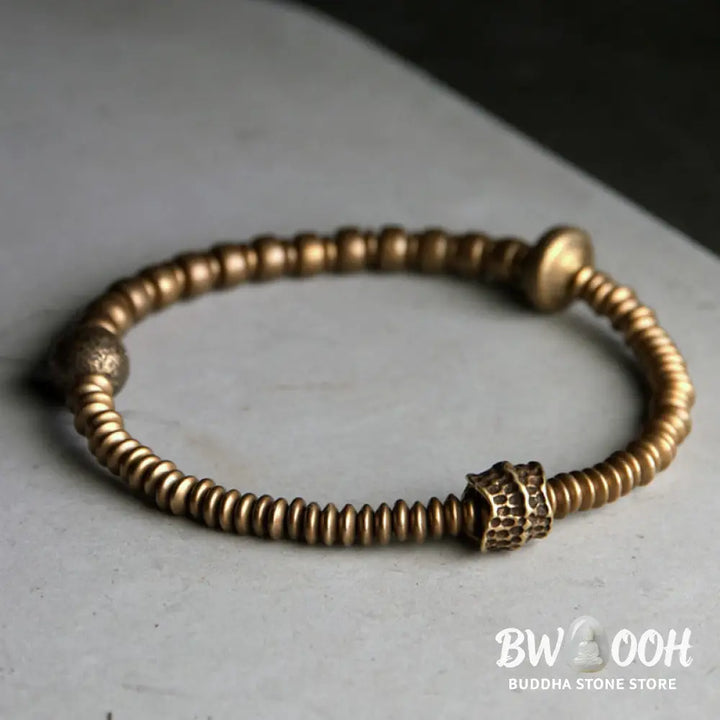 Buddha Stones Balance Copper Luck Brass Bracelet - BWOOOH - Bracelet