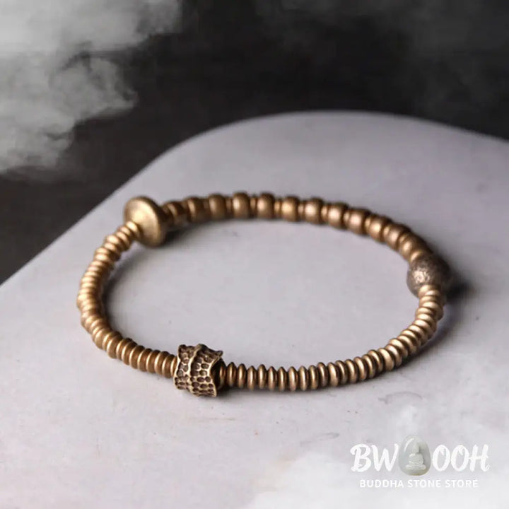 Buddha Stones Balance Copper Luck Brass Bracelet - BWOOOH - Bracelet