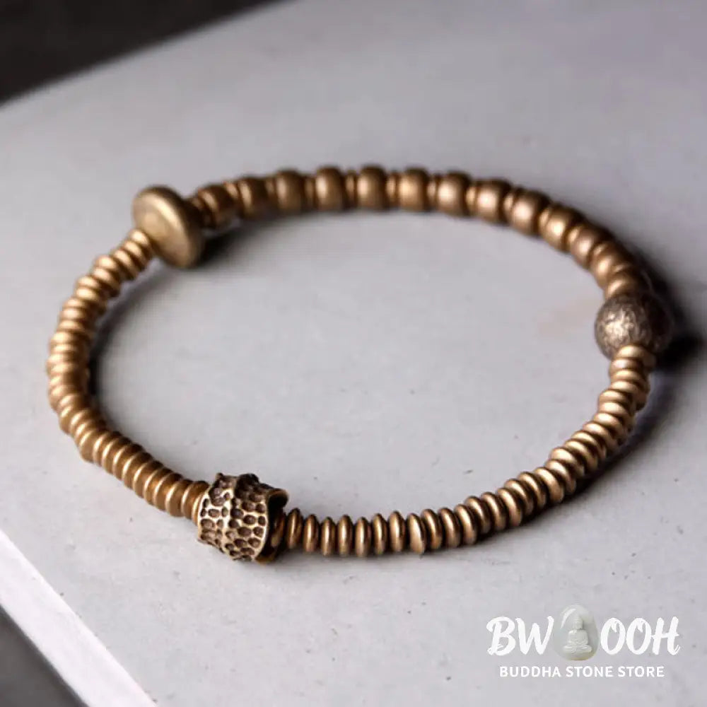 Buddha Stones Balance Copper Luck Brass Bracelet - BWOOOH - Bracelet