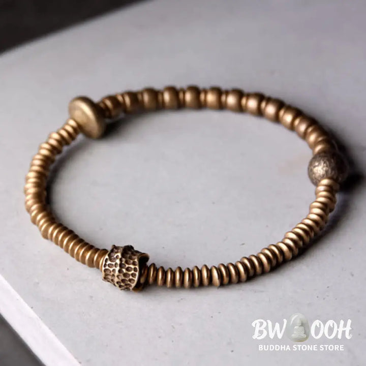 Buddha Stones Balance Copper Luck Brass Bracelet - BWOOOH - Bracelet