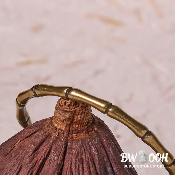 Buddha Stones Bamboo Copper Brass Luck Strength Bracelet Bangle - BWOOOH - Copper(Wrist Circumference: 14-16cm)
