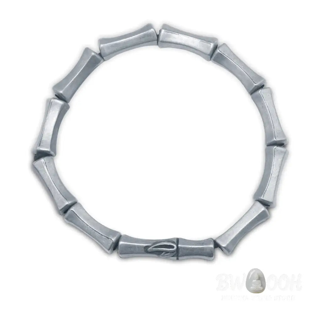 Buddha Stones Bamboo Pattern Alloy Strength Bracelet - 16-19cm - Bracelet