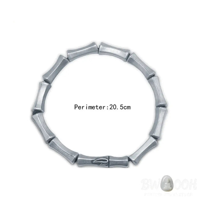 Buddha Stones Bamboo Pattern Alloy Strength Bracelet - 16-19cm - Bracelet