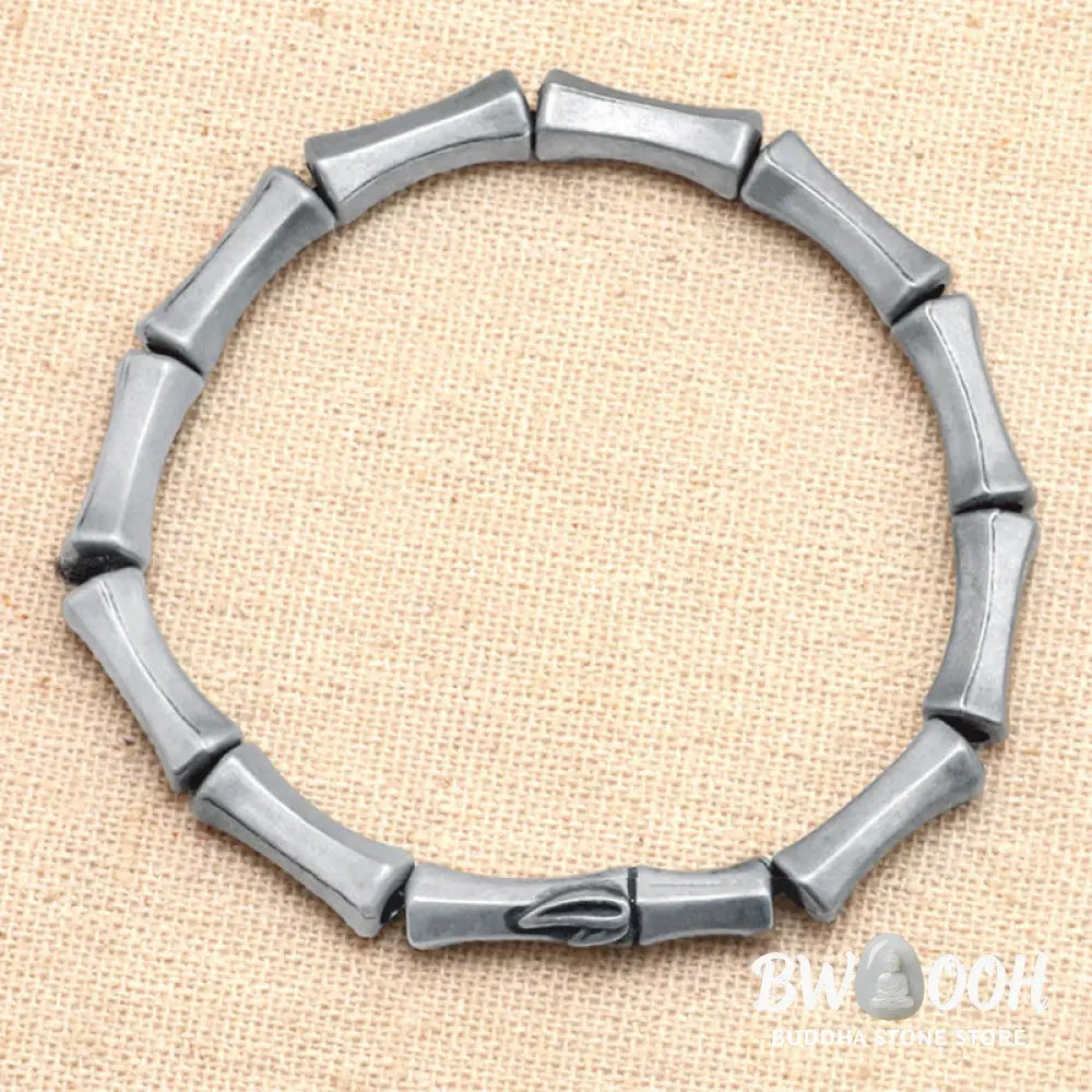 Buddha Stones Bamboo Pattern Alloy Strength Bracelet - 16-19cm - Bracelet