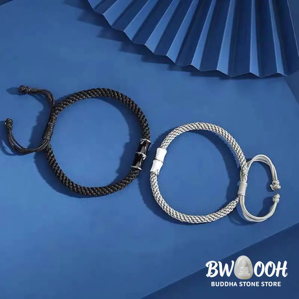 Buddha Stones Bamboo Pattern Healing Couple Rope Bracelet - BWOOOH - Bracelet