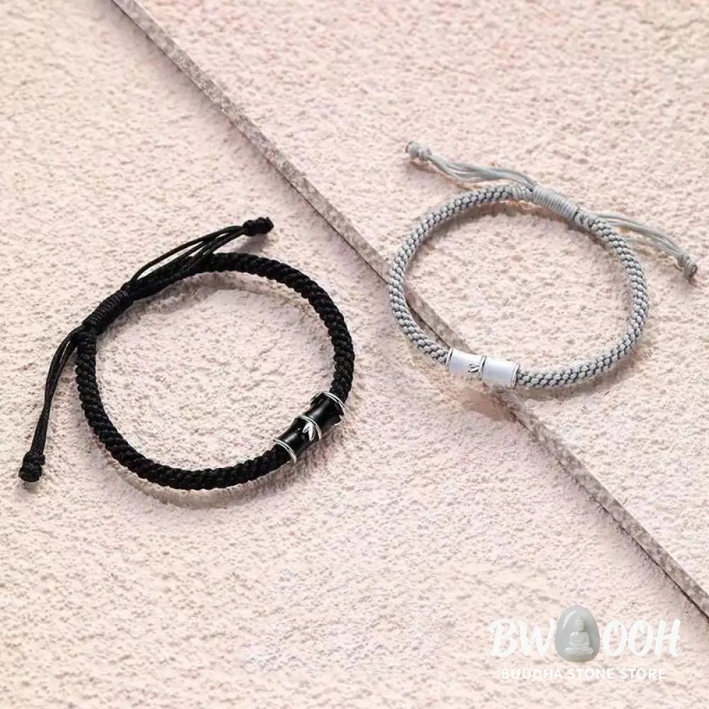 Buddha Stones Bamboo Pattern Healing Couple Rope Bracelet - BWOOOH - Bracelet