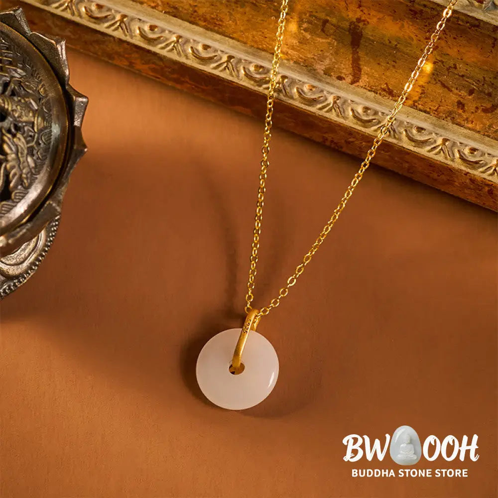 Buddha Stones Bamboo Peace Buckle Auspicious Necklace Pendant - BWOOOH - Bamboo Peace Buckle - Necklaces &amp; Pendants