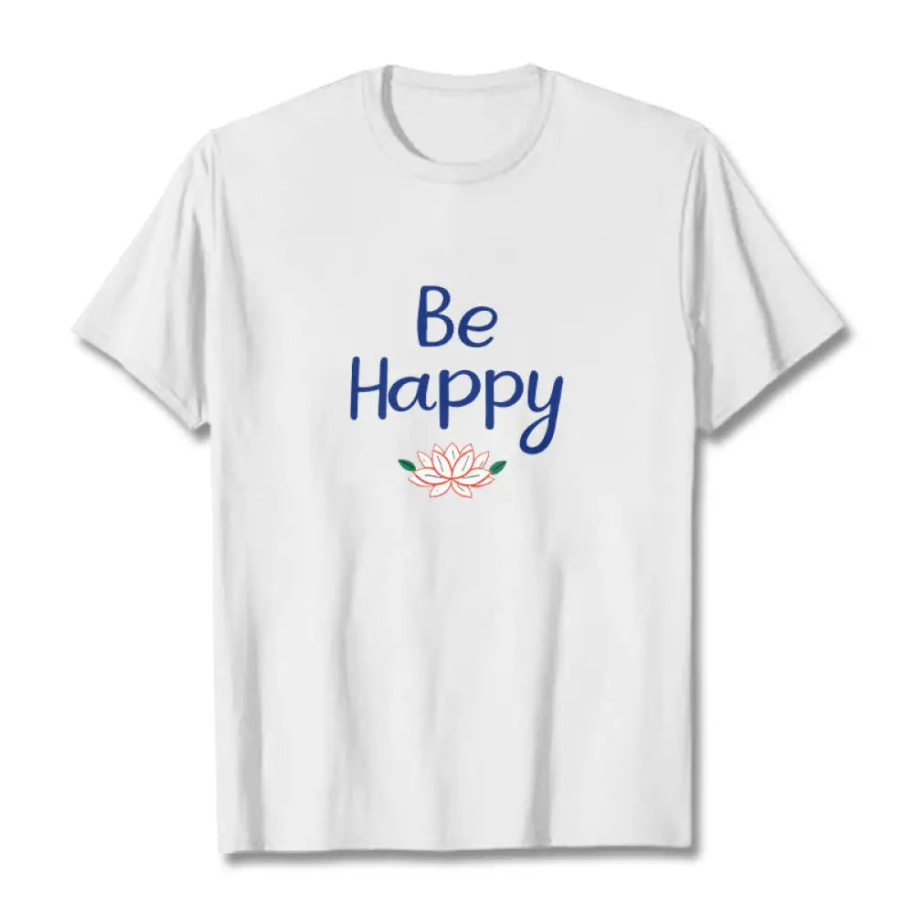 BWOOOH lotus print yoga pants - Be Happy Lotus Tee T-shirt