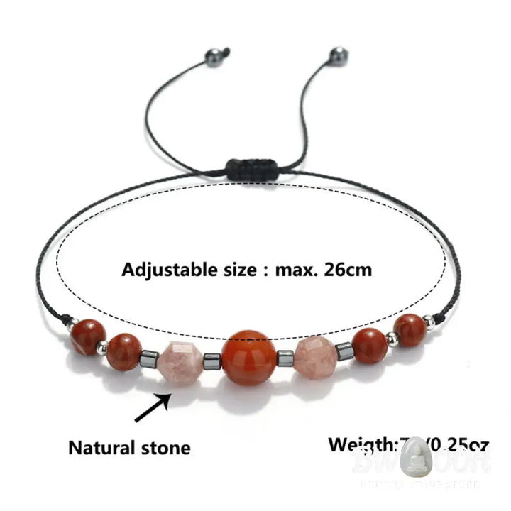 Buddha Stones Believe You Can Carnelian Red Jasper Hematite Sun Stone Positive Bracelet - BWOOOH - Believe You