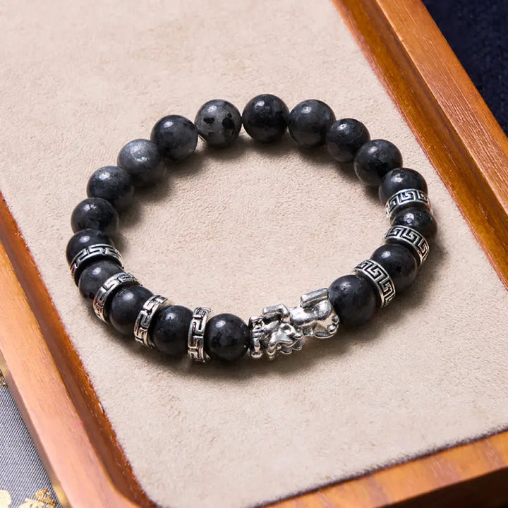 BWOOOH Black Glitter Stone PiXiu Power Bracelet - BWOOOH - Black Glitter Stone(Wrist Circumference 14-16cm)