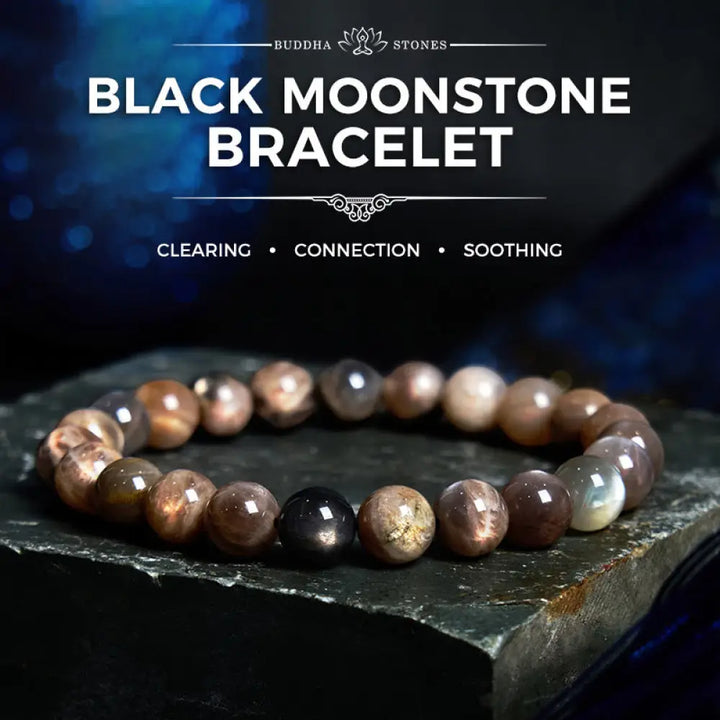 BWOOOH Black Moonstone Soothing Bracelet - BWOOOH - Black Moonstone(Wrist Circumference: 14-16cm) - Bracelet