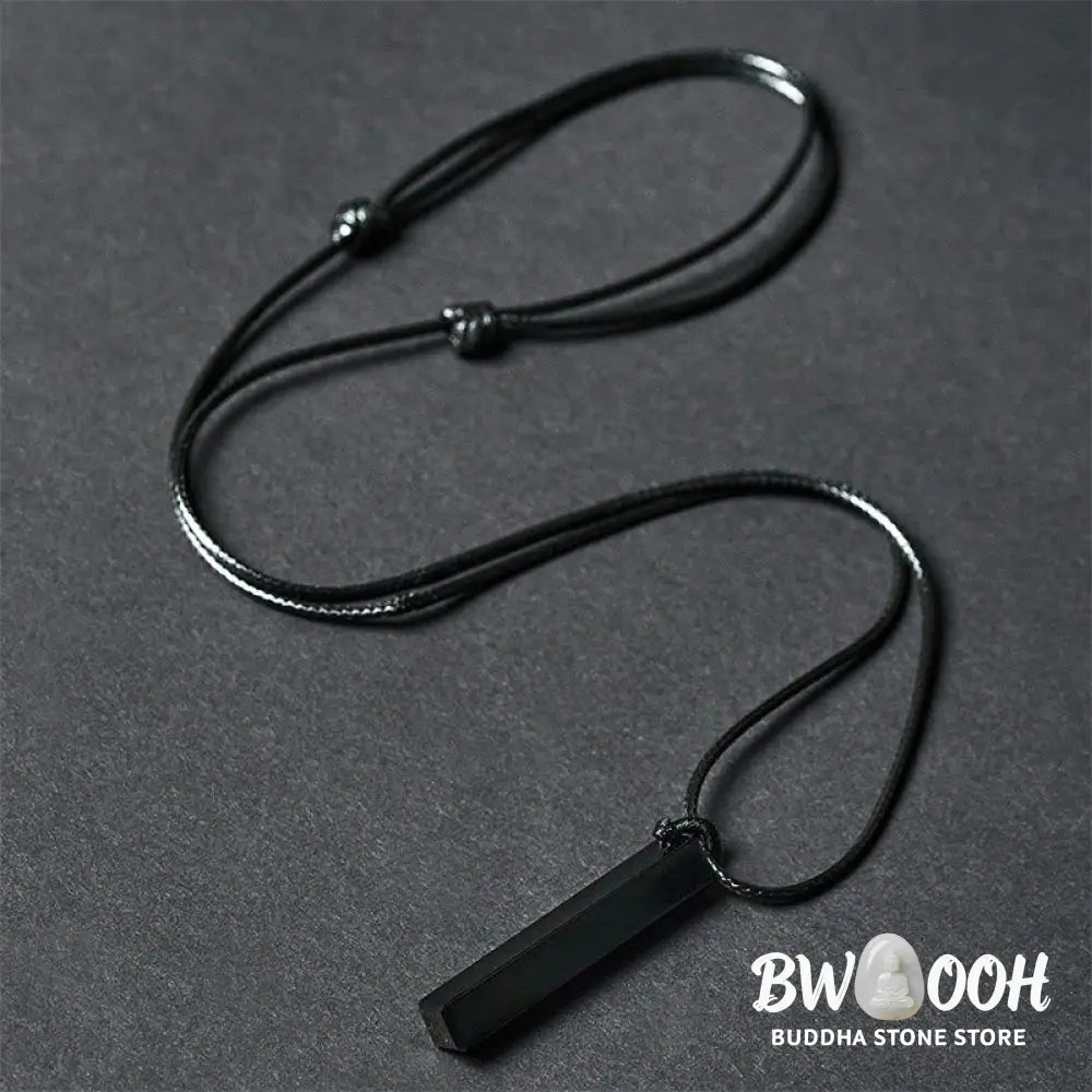 Buddha Stones Black Obsidian Blue Sandstone Transformation Necklace Pendant - BWOOOH - Necklaces &amp; Pendants